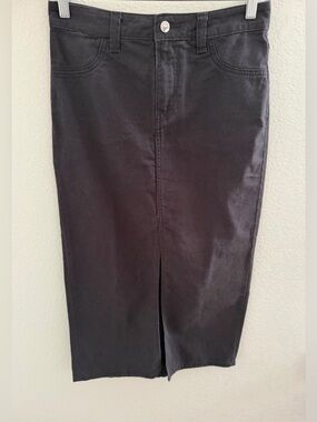 H&M Black Pencil Denim Skirt Size 2